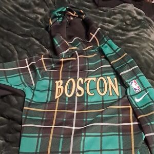 Nba Boston Plaid Men Hoodie